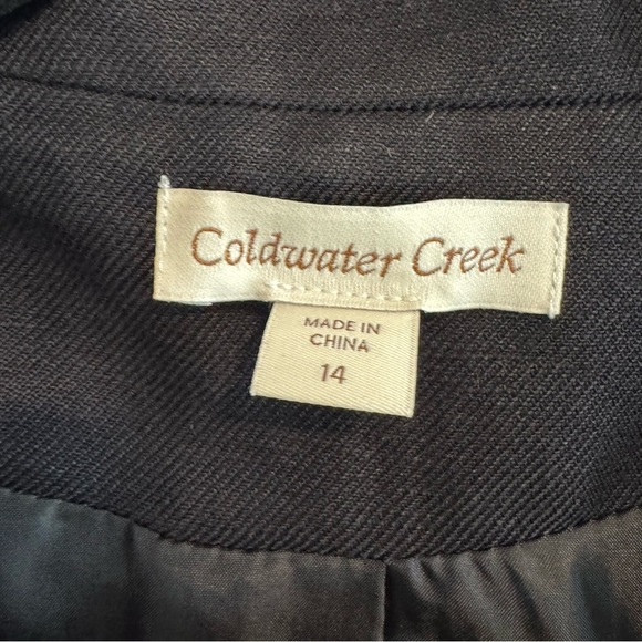 Coldwater Creek Linen Blend One Button Blazer 3/4 Sleeves Classic 14 - Picture 3 of 5